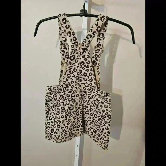 DKNY Leopard Print Overalls - Adorable Mini Dress Style - Picture 2 of 5